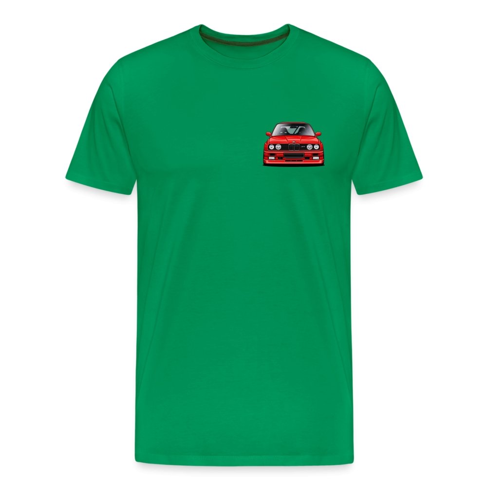 BMW t shirt Men’s Premium BMW E30 M3 Heart BMW T-Shirt - MotorweaR - green