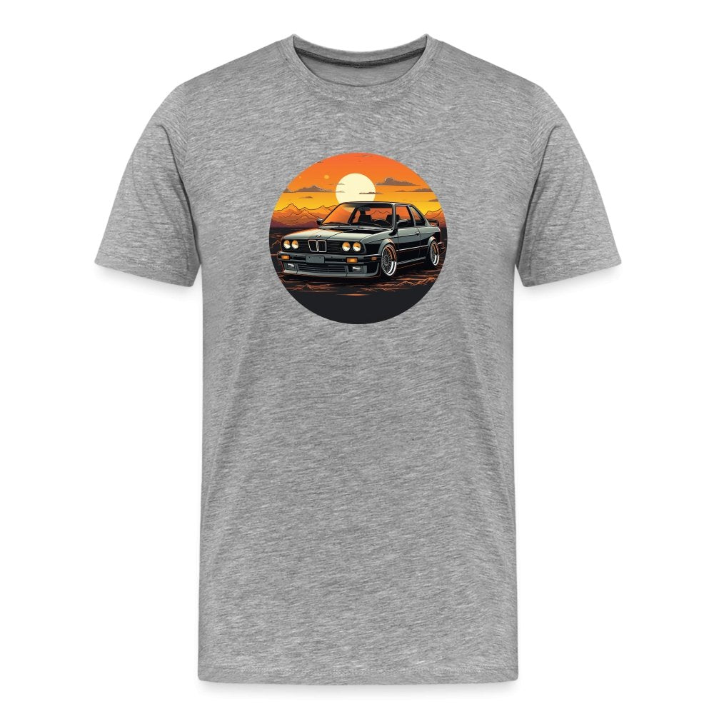 BMW t shirt Men’s Premium BMW E30 sundown BMW T-Shirt - MotorweaR - grey