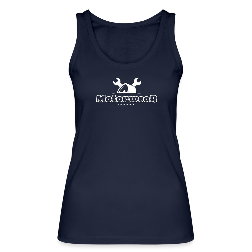 MotorweaR Women’s Organic Tank Top white print - navy