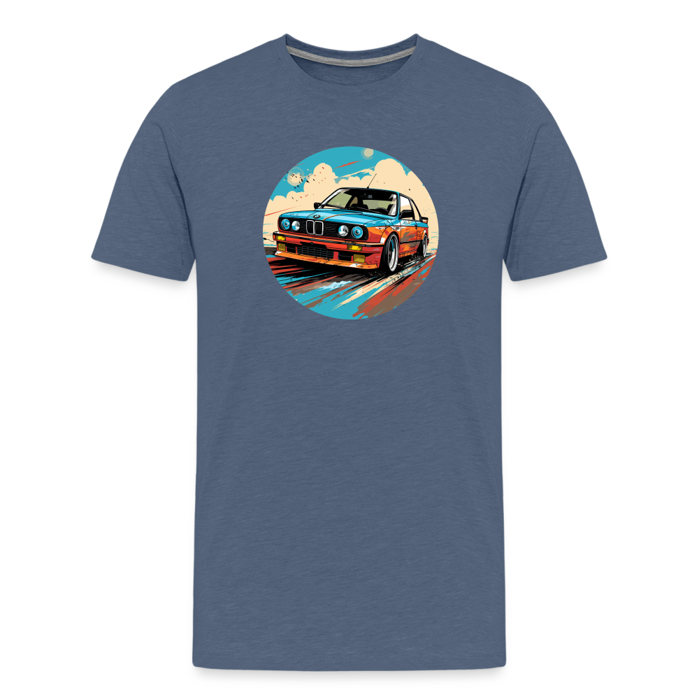 BMW t shirt Men’s Premium BMW E30 race BMW T-Shirt - MotorweaR - heather blue