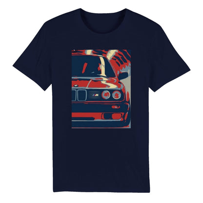 BMW t shirt BMW E30 Artwork Organic Unisex Crewneck BMW t-shirt - MotorweaR - navy