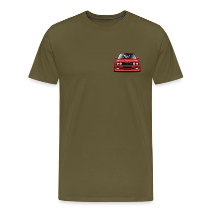 BMW t shirt Men’s Premium BMW E30 M3 Heart BMW T-Shirt - MotorweaR - brown