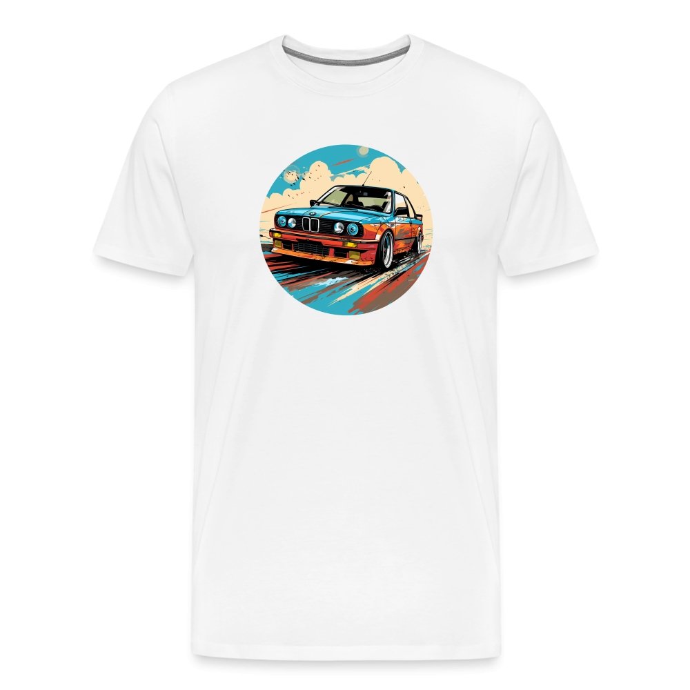 BMW t shirt Men’s Premium BMW E30 race BMW T-Shirt - MotorweaR - white