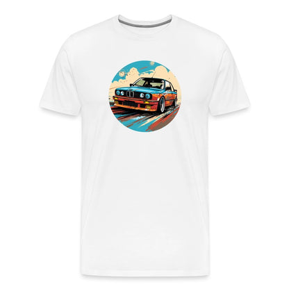 BMW t shirt Men’s Premium BMW E30 race BMW T-Shirt - MotorweaR - white