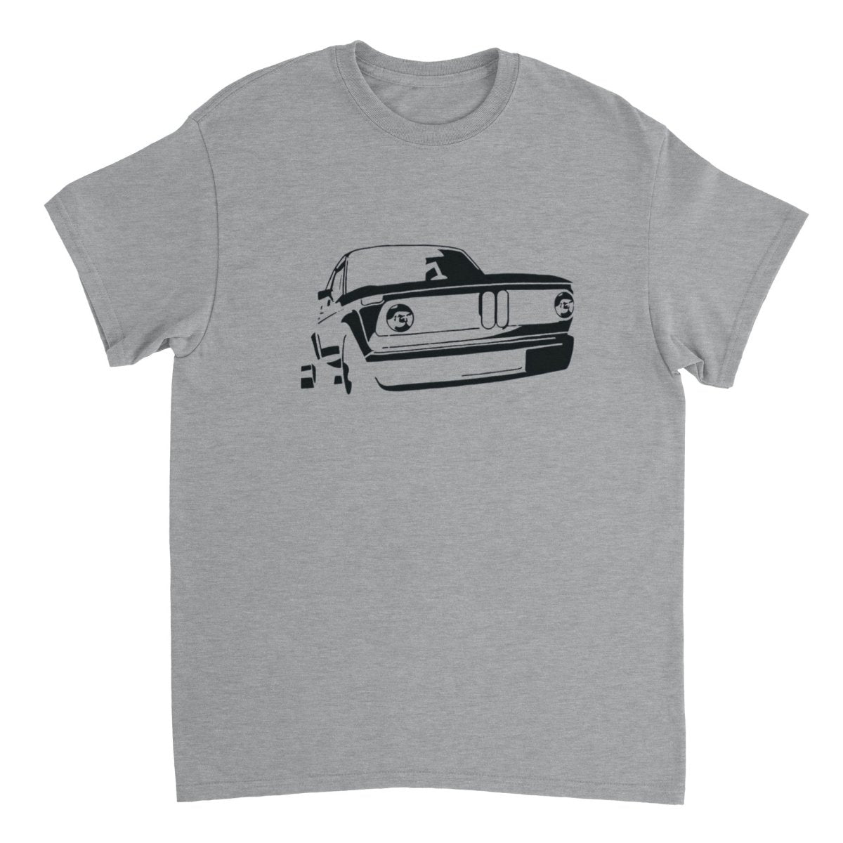 BMW t shirt men´s Vintage BMW E10 BMW T-Shirt, black print - MotorweaR - grey