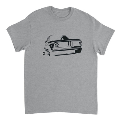 BMW t shirt men´s Vintage BMW E10 BMW T-Shirt, black print - MotorweaR - grey