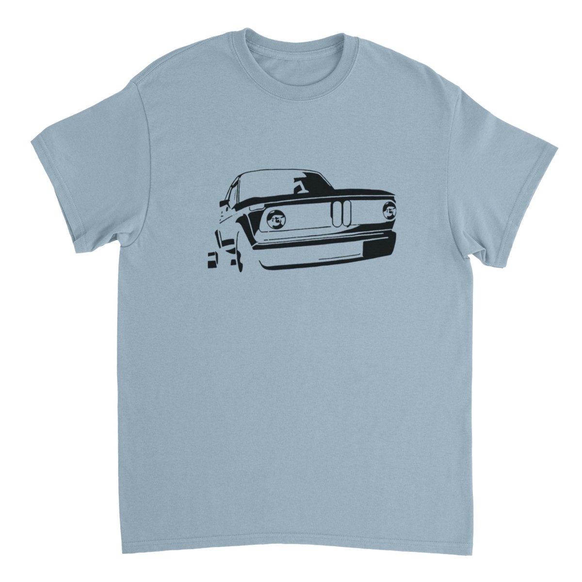 BMW t shirt men´s Vintage BMW E10 BMW T-Shirt, black print - MotorweaR - light blue