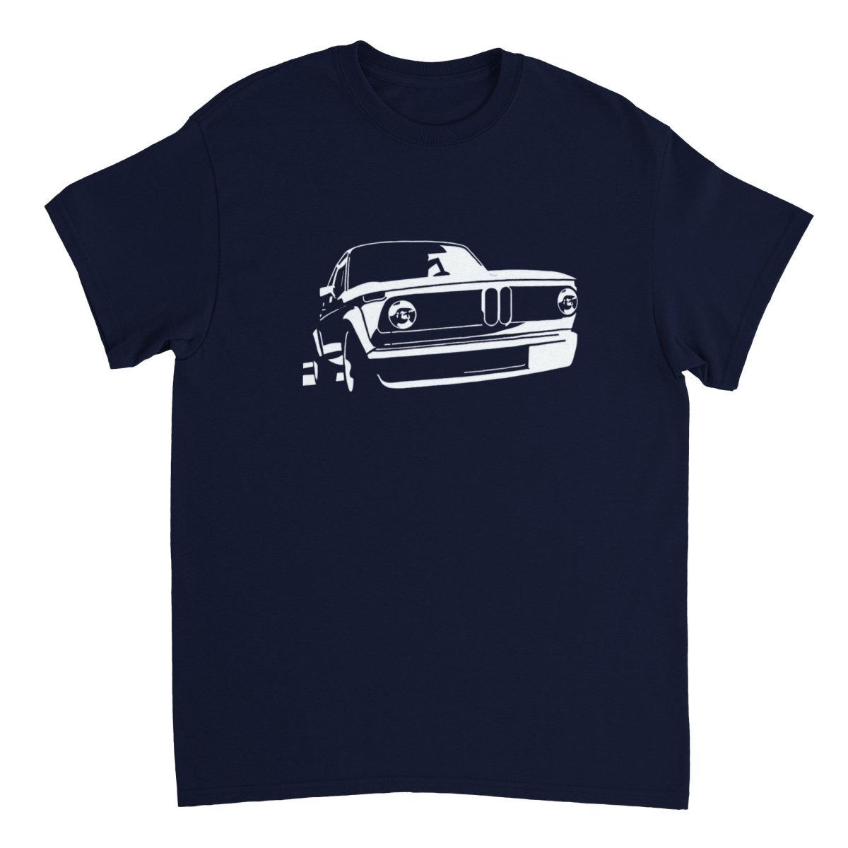 BMW t shirt men´s Vintage BMW E10 BMW T-Shirt, white print - MotorweaR - black