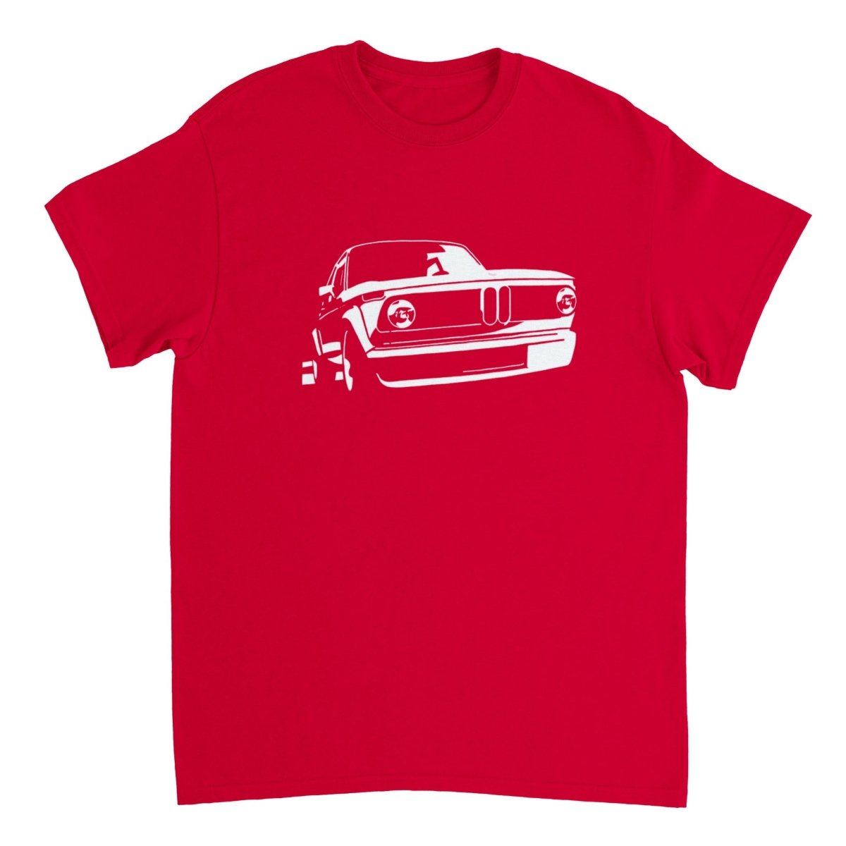 BMW t shirt men´s Vintage BMW E10 BMW T-Shirt, white print - MotorweaR - red