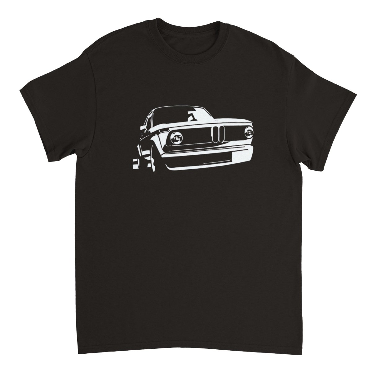BMW t shirt men´s Vintage BMW E10 BMW T-Shirt, white print - MotorweaR - dark grey