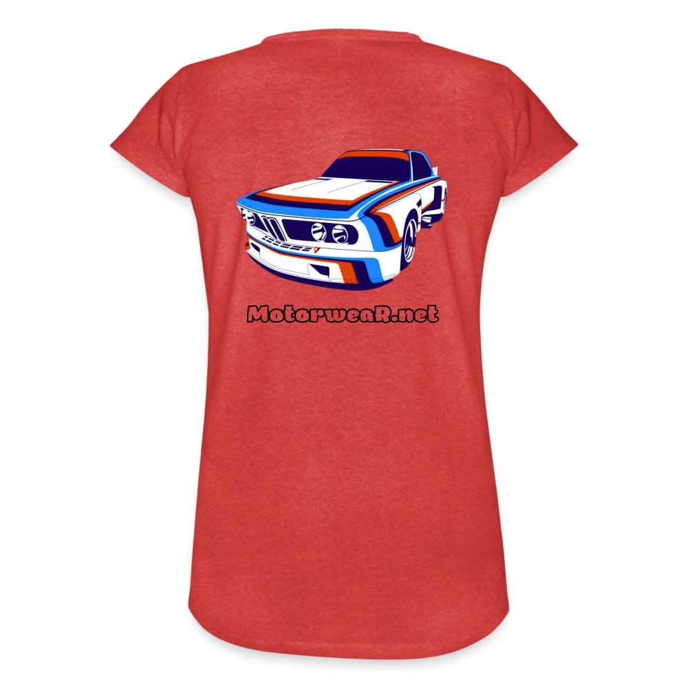 BMW t shirt Women’s Vintage BMW E9 CSL BMW T-Shirt - MotorweaR - red